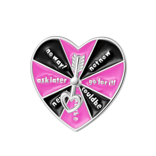 Gnoce Heart-shaped Spinning Turntable Pendant Dangle Charm_1