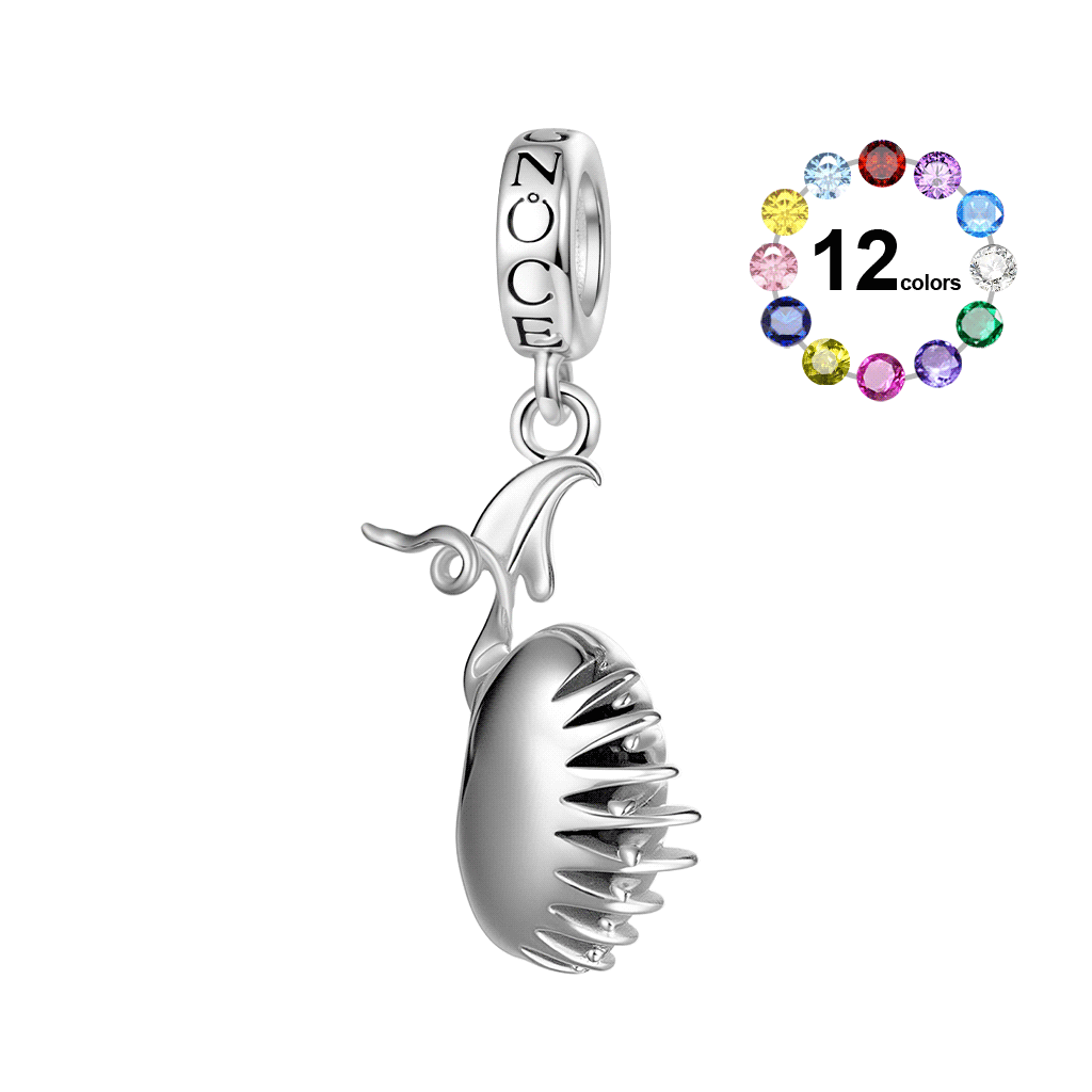 Gnoce Openable Venus flytrap Birthstone Pendant Dangle Charm_1