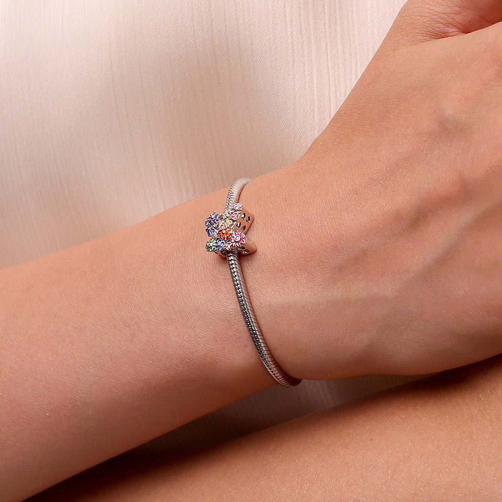 Gnoce Mother and Daughter Butterfly Flower Charm_5