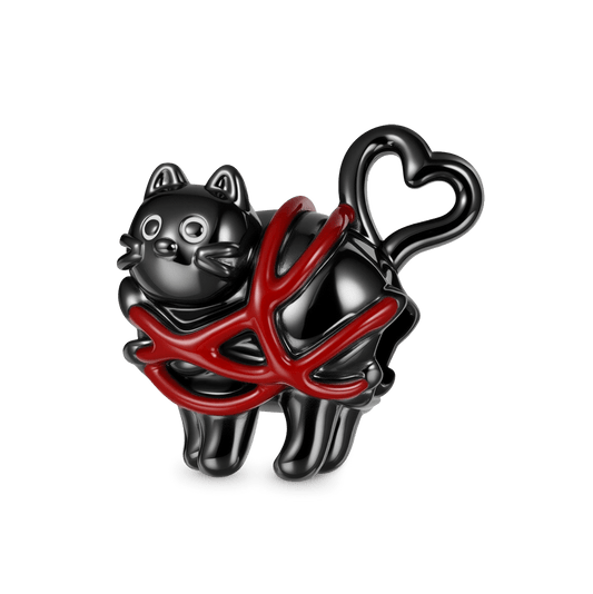 Gnoce Valentine's Day Black Cat with Love Charm_1