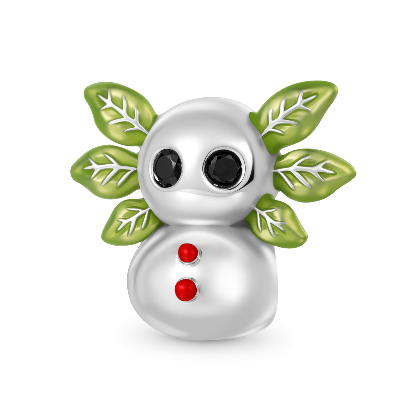 Gnoce Christmas Mexican Axolotl Snowman Glow-in-the-Dark Charm_2