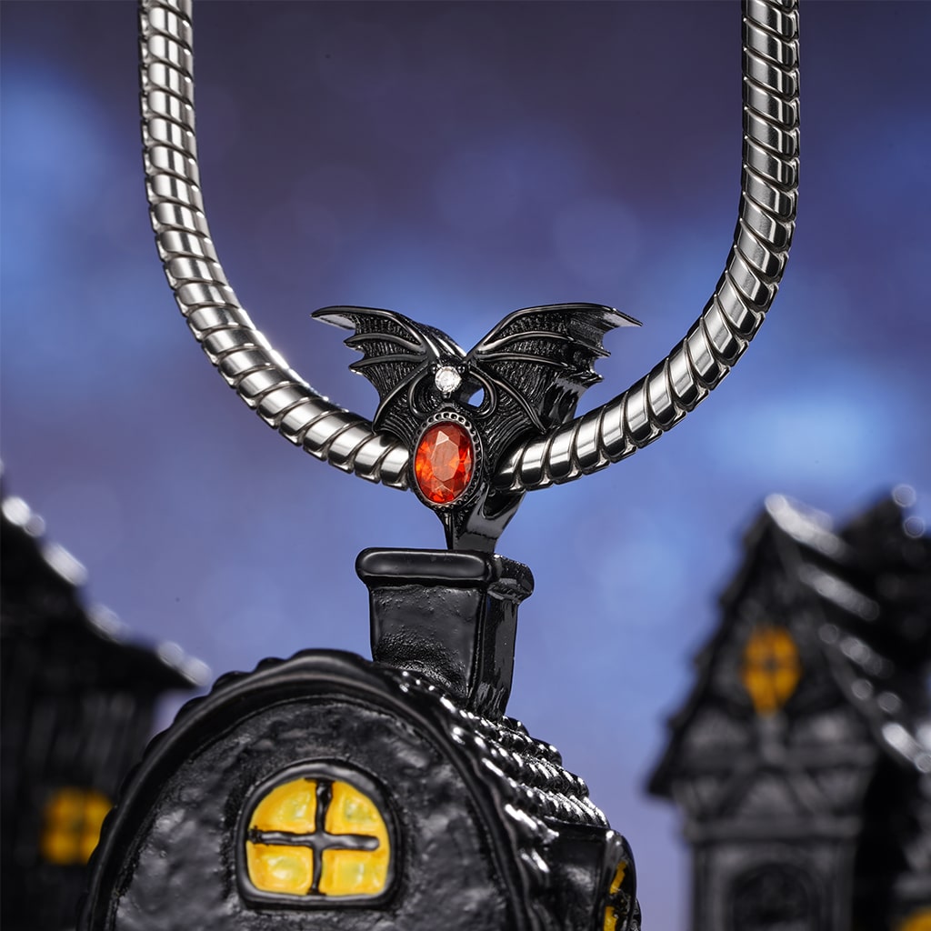 Gnoce Holloween Bat Birthstone Charm_4