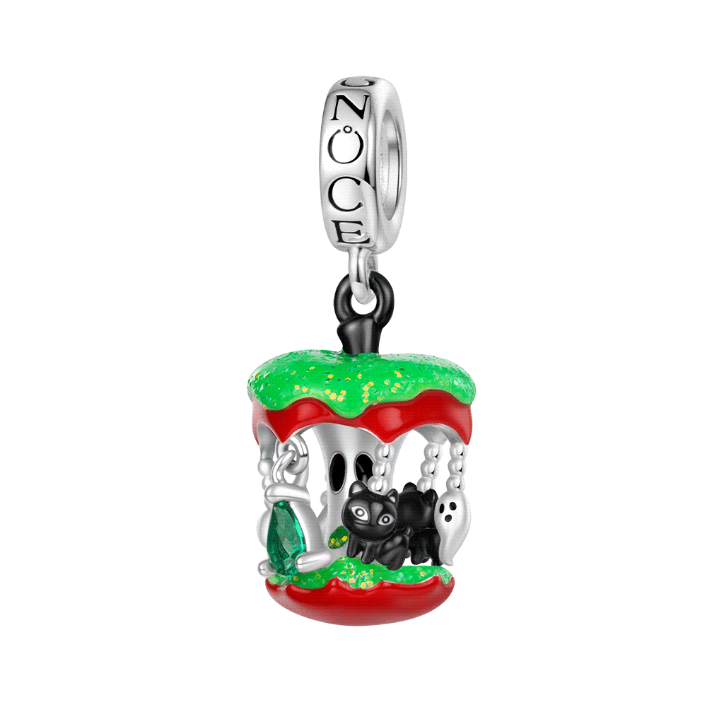 Gnoce Halloween Poison Apple Carousel Glow-in-the-Dark Pendant Dangle Charm_1