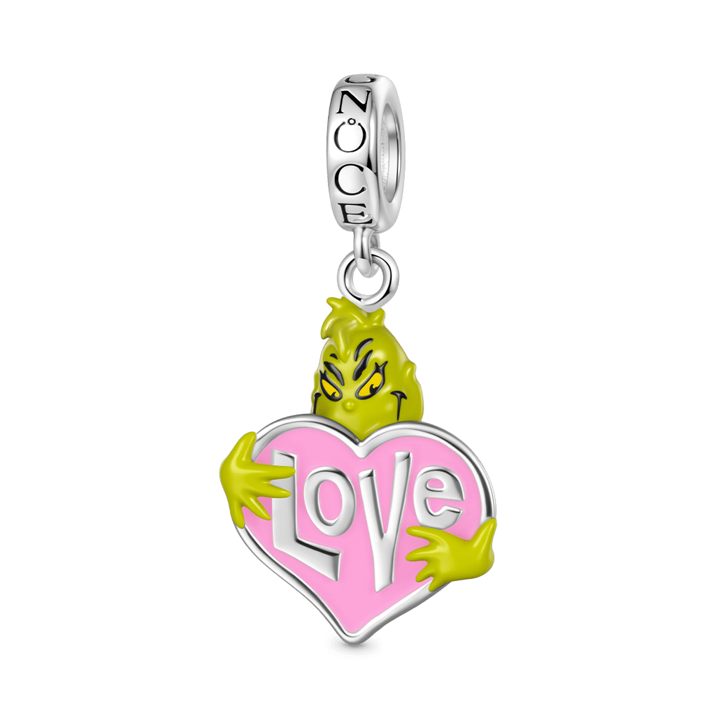 Gnoce Grinch Love Heart Pendant Dangle Charm_1