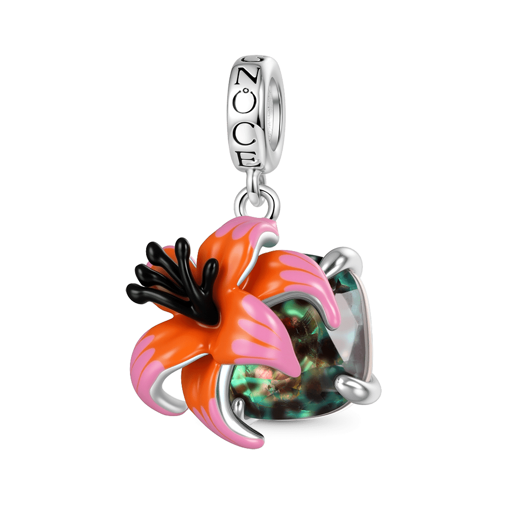 Gnoce Lily Leopard Print Pendant Dangle Charm_1