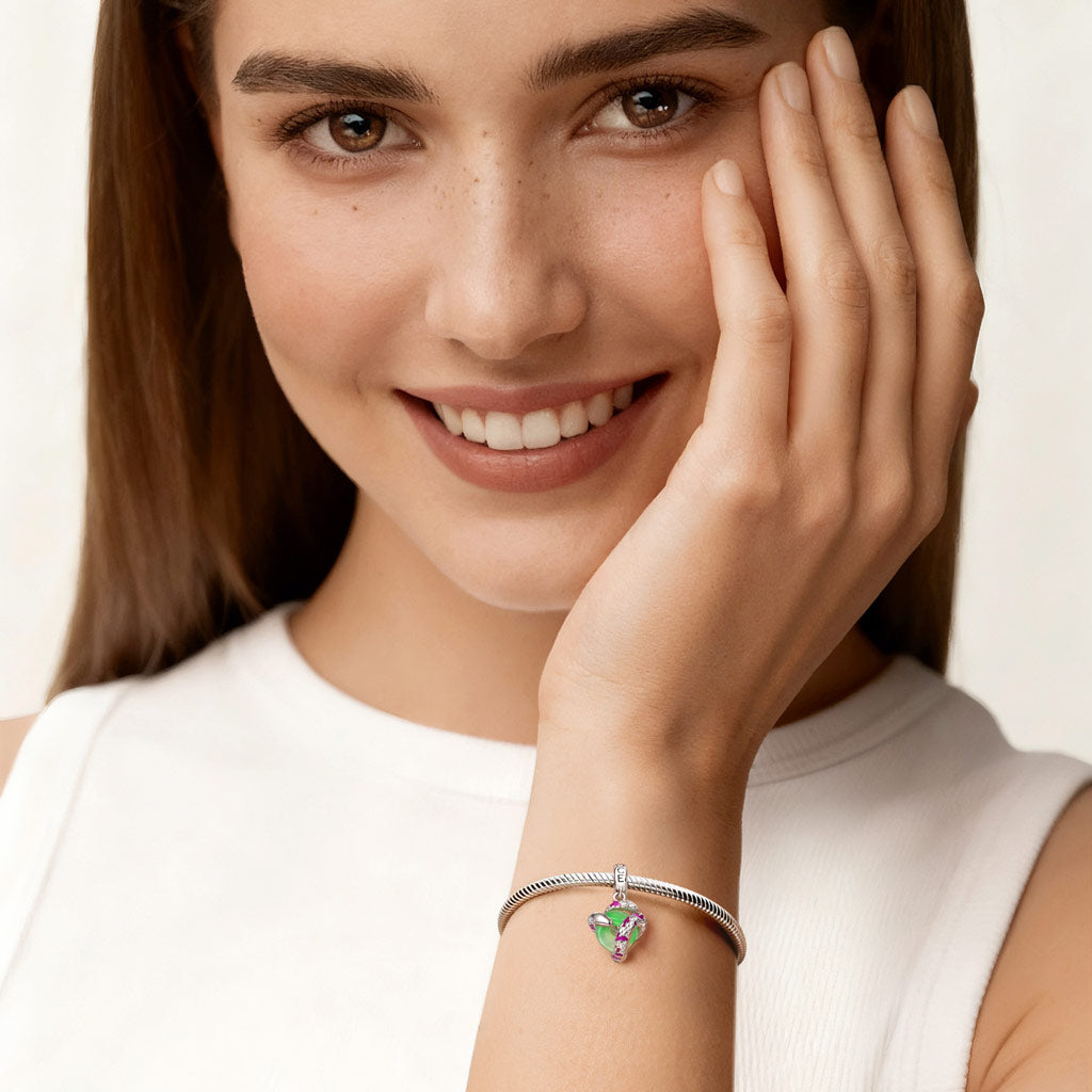 Gnoce Snake Embrace Jade Pendant Dangle Charm_4