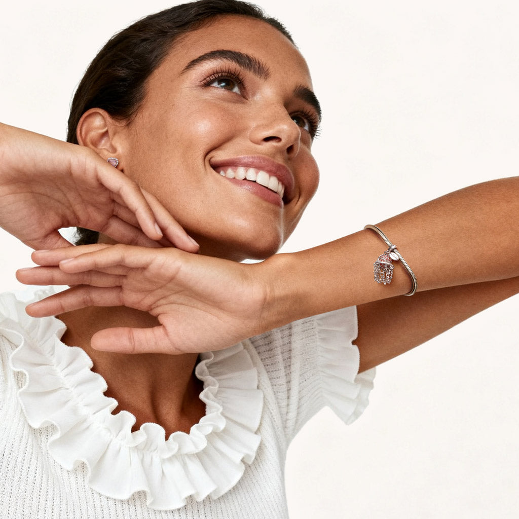 Gnoce Engravable Birthstone Basketball Hoop Pendant Dangle Charm_4