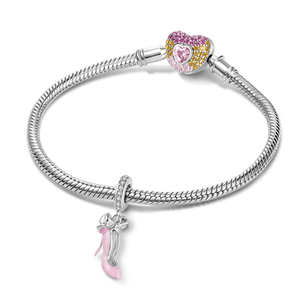 Gnoce Pink High Heels Pendant Dangle Charm_3