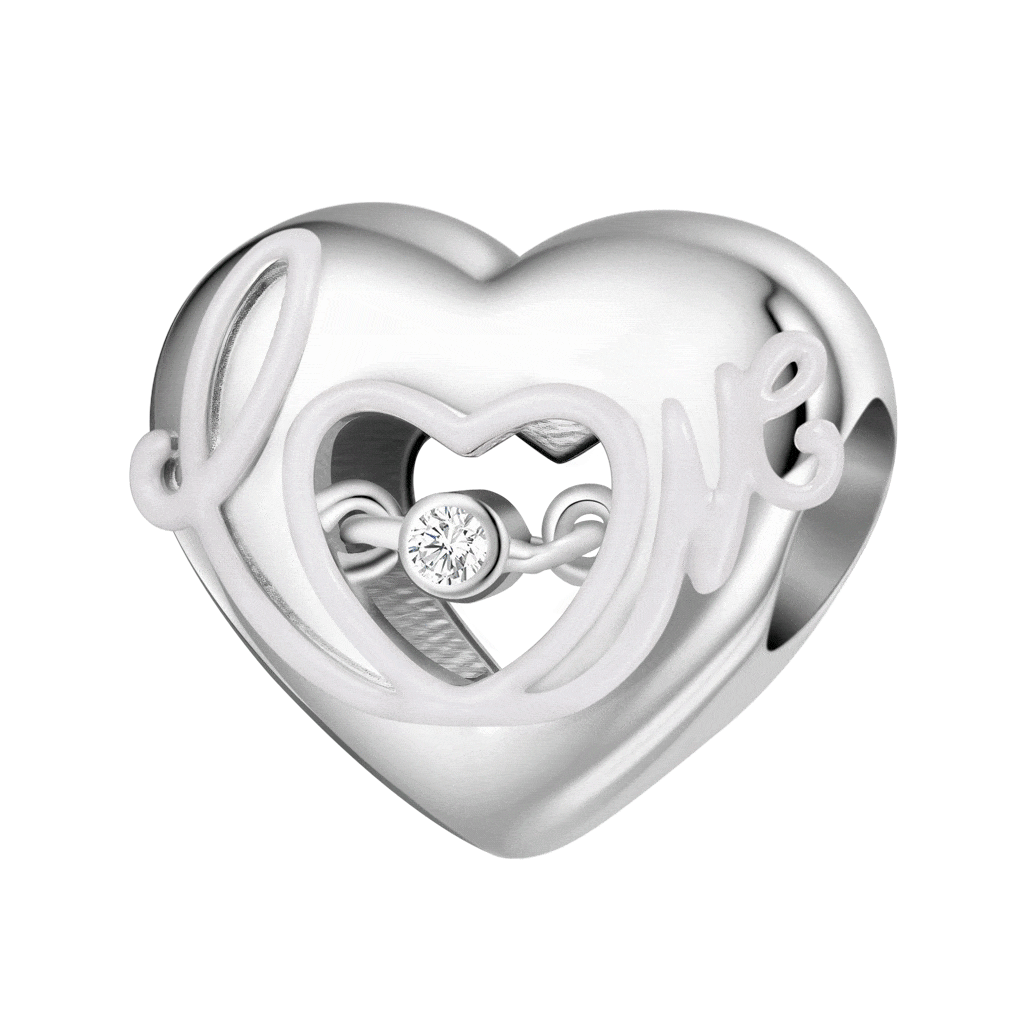 Gnoce Glow-in-the-Dark Beating Heart Personalized Birthstone Charm_1
