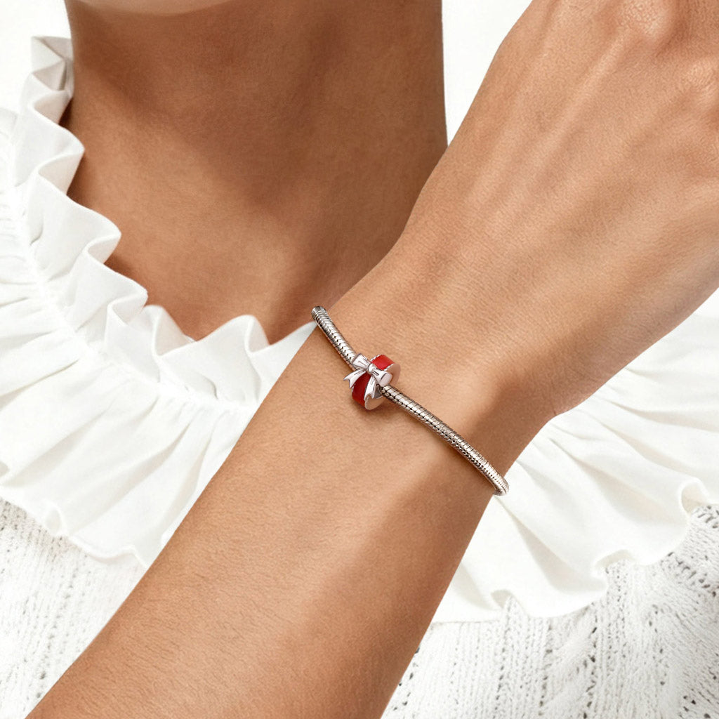 Gnoce Red Bow Stopper Charm_2