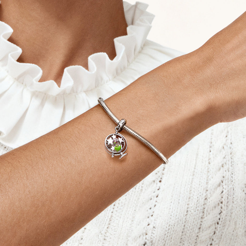 Gnoce Little Boy Globe Glow-in-the-Dark Pendant Dangle Charm_2