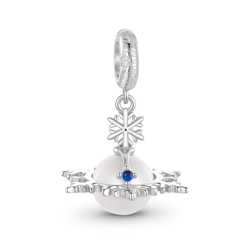 Gnoce Dreamy Pearl Snowflake Planet Pendant Dangle Charm_5