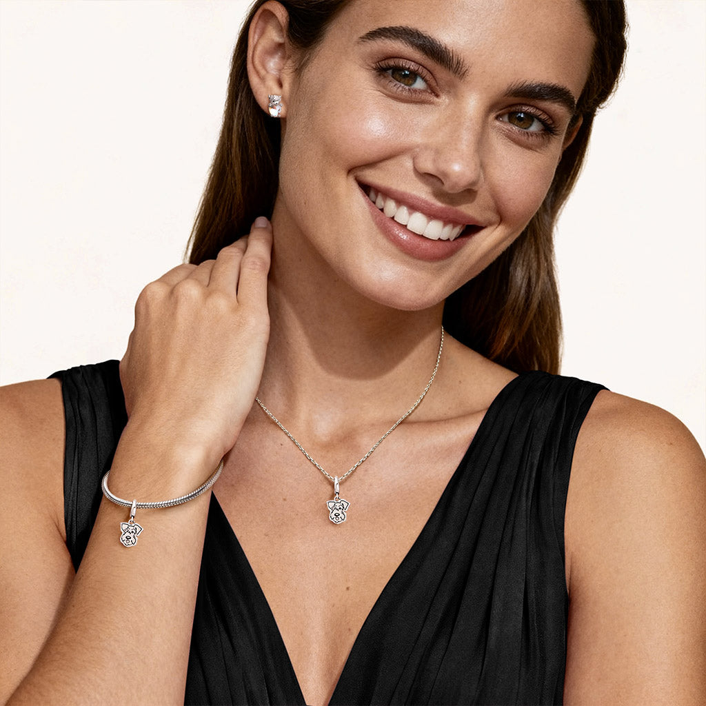 Gnoce Schnauzer Dog Clasp Clusters Charm_4