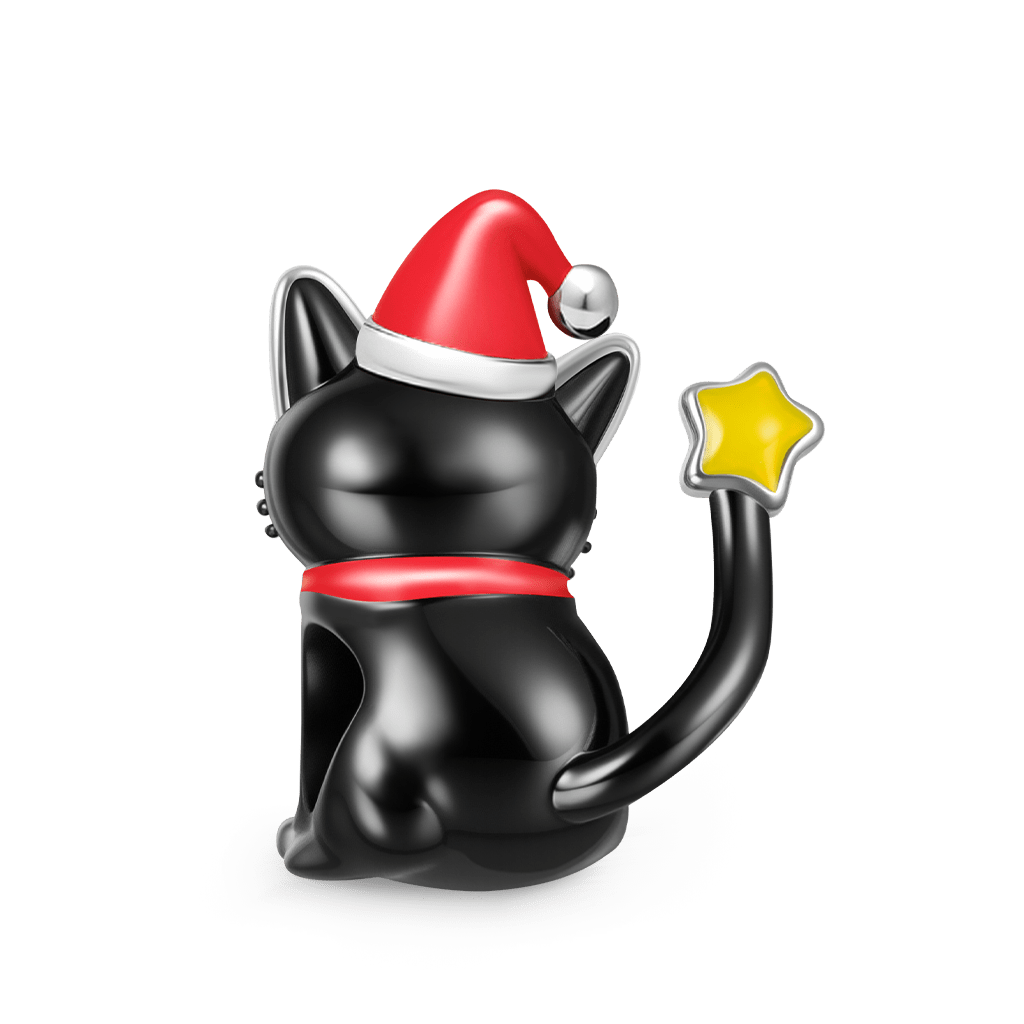 Gnoce Christmas Black Cat Glow-in-the-Dark Charm_6