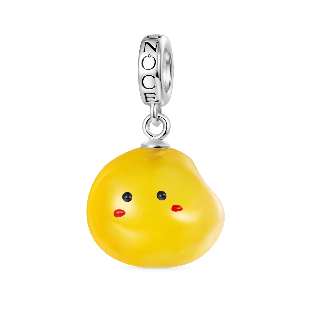 Gnoce Yellow Translucent Pet Stone Pendant Dangle Charm_1