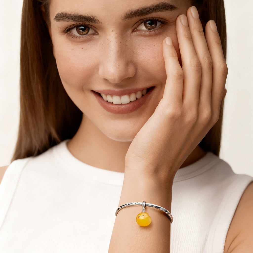 Gnoce Yellow Translucent Pet Stone Pendant Dangle Charm_4