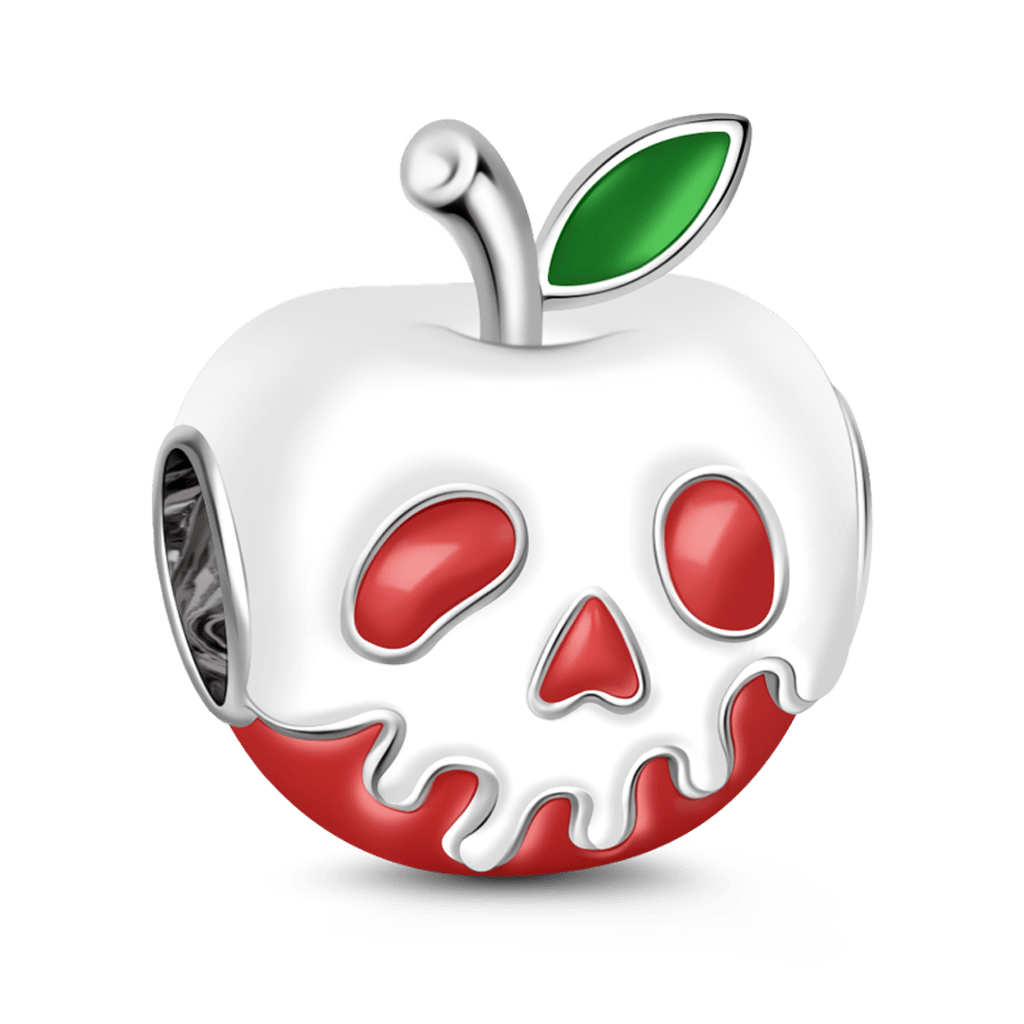 Gnoce "Christmas Halloween Gift" Red Apple with Light Green Leaf Charm Bead_1