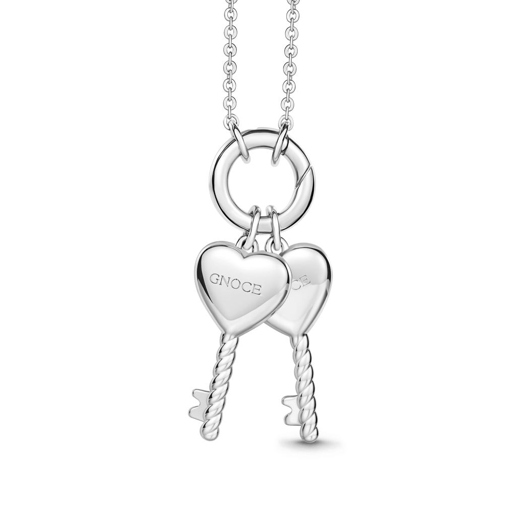 Gnoce Customized Letter Heart-shaped Key Necklace_5