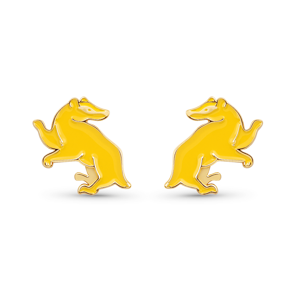 Gnoce Harry Potter Hufflepuff Badger Stud Earrings_1
