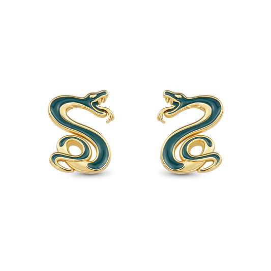 Gnoce Harry Potter Slytherin Snake Stud Earrings_1