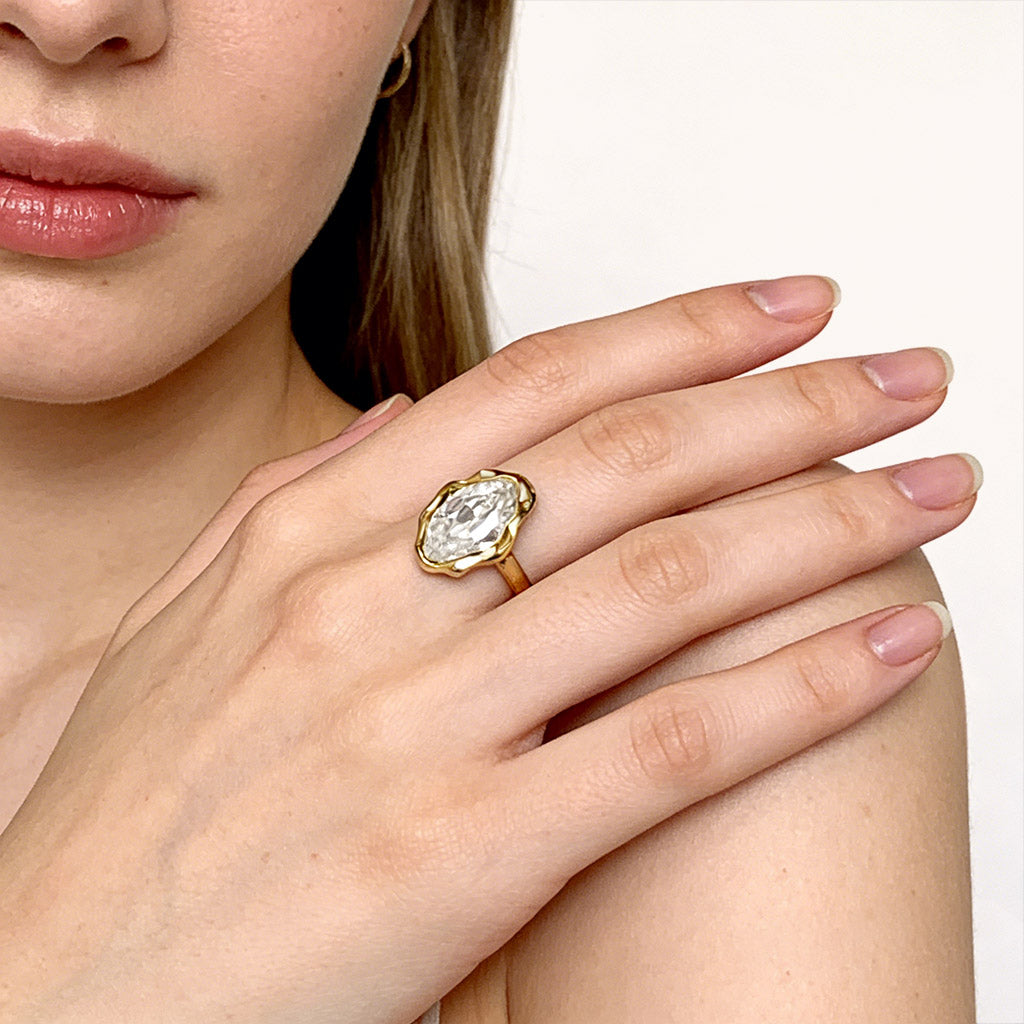 Gnoce Oval Cut Moissanite Engagement Ring_3