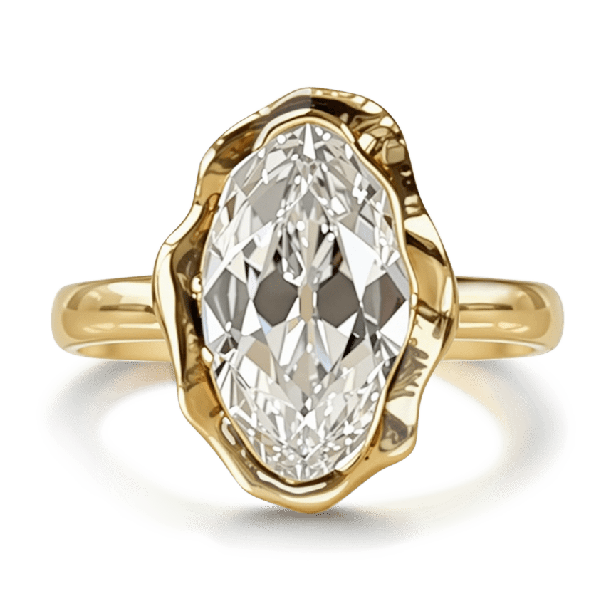 Gnoce Oval Cut Moissanite Engagement Ring_1