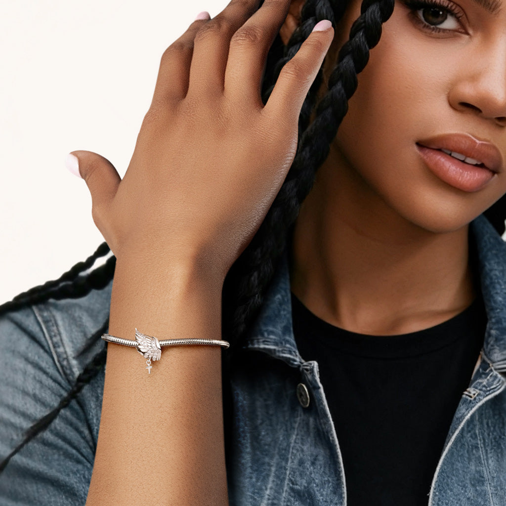 Gnoce Angel Wing with Cross Charm_5