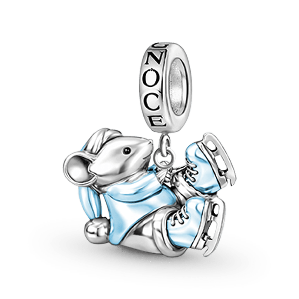 Gnoce Skating Little Mouse Pendant Dangle Charm_1
