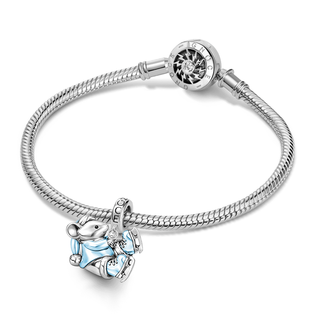 Gnoce Skating Little Mouse Pendant Dangle Charm_3