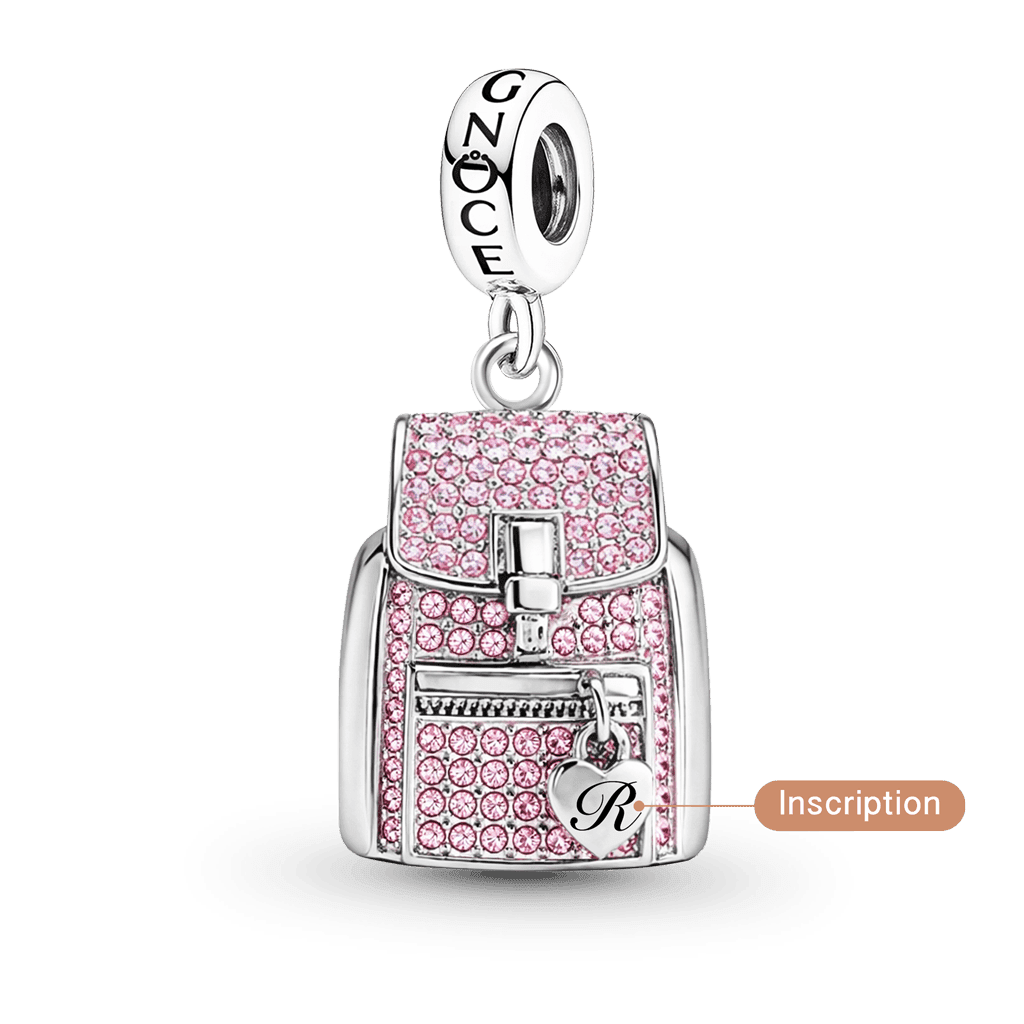 Gnoce Engravable Schoolbag Pendant Dangle Charm_2