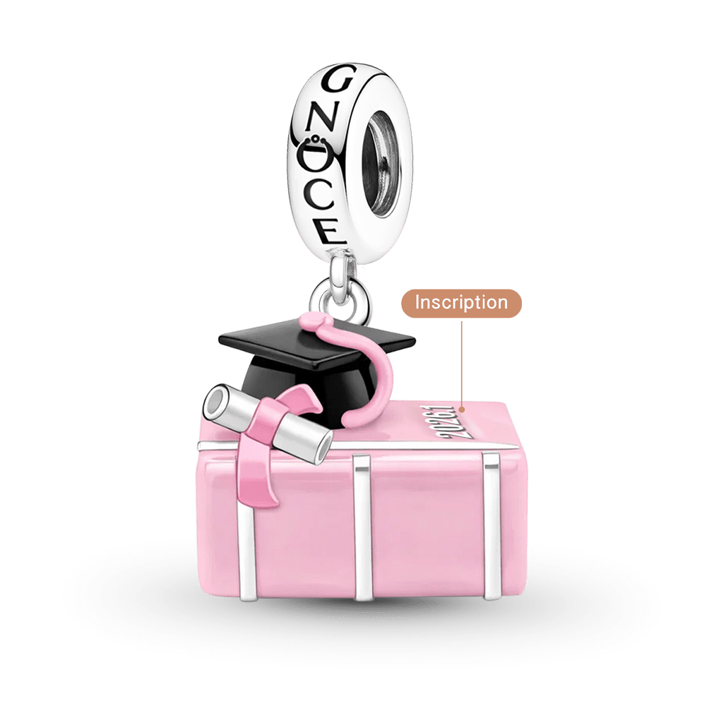 Gnoce Graduation Book Engravable Pendant Dangle Charm_2