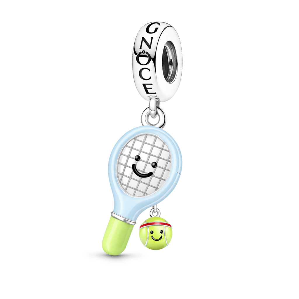 Gnoce Tennis Racket Pendant Dangle Charm_1