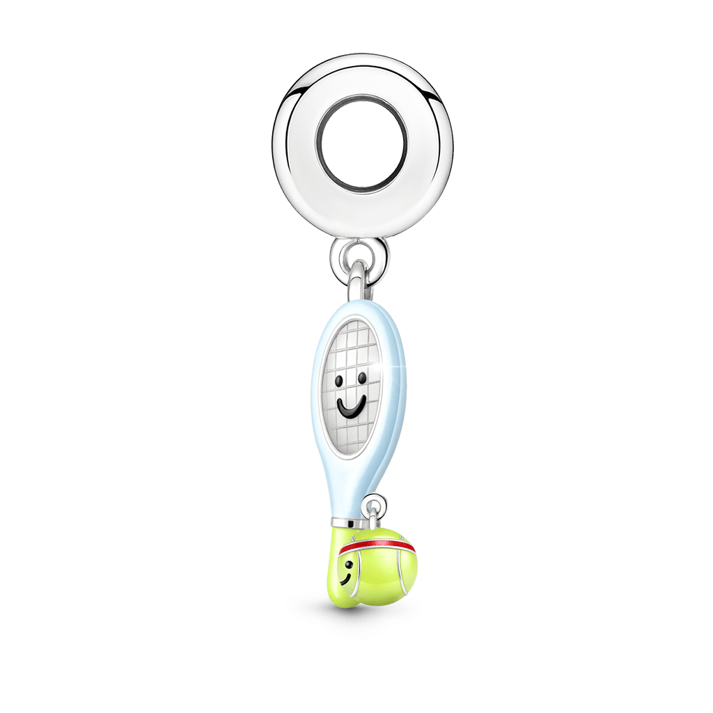 Gnoce Tennis Racket Pendant Dangle Charm_5