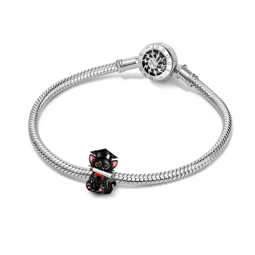 Gnoce Graduation Black Cat Bachelor's Degree Charm_3