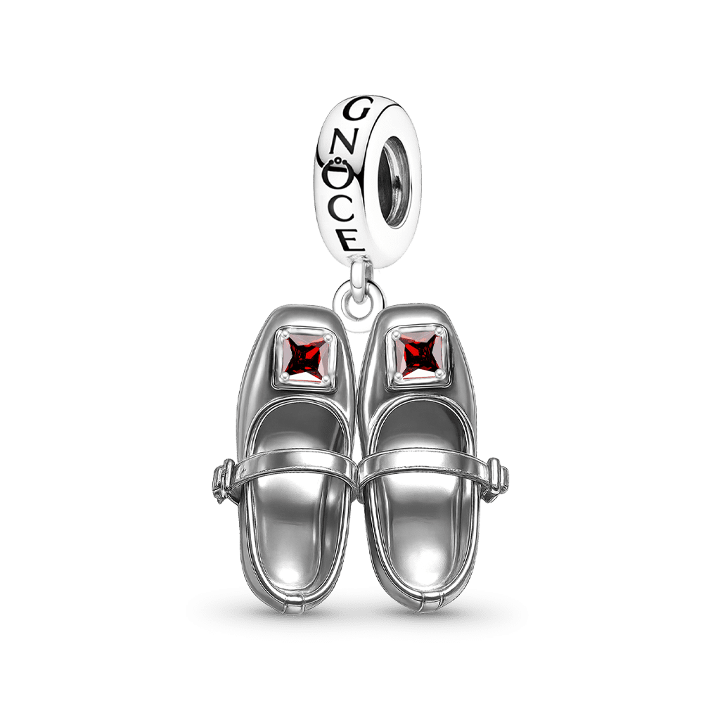 Gnoce Princess Shoe Customized Birthstone Pendant Dangle Charm_1