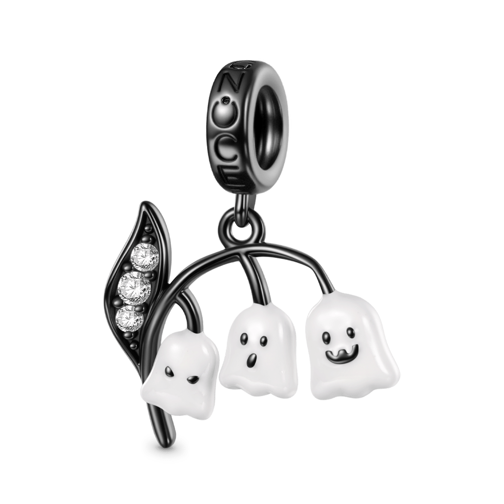 Gnoce Ghost Lily of the Valley Glow-in-the-Dark Pendant Dangle Charm_1