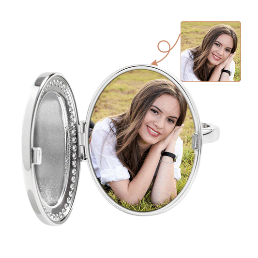 Gnoce Custom Photo Birthstone Ring with Personalized Engraving_1