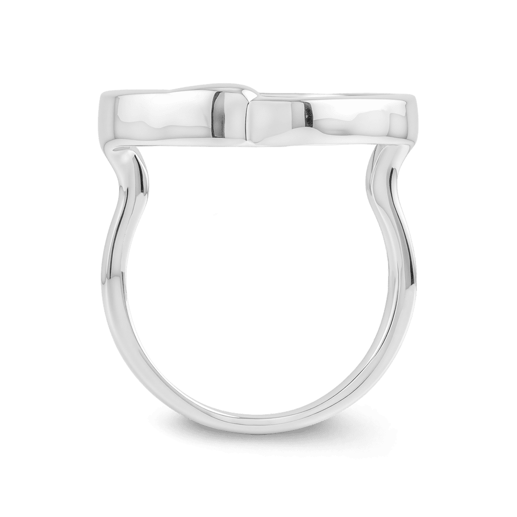 Gnoce Personalized Spinning Ring Handwriting Engraved Heart Silver Jewelry_3