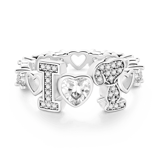 Gnoce Peanuts Snoopy Heart-Cut Ring_1