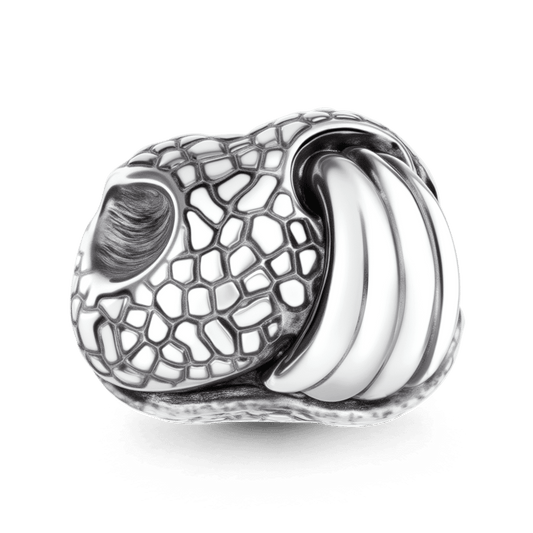 Gnoce Engravable Nose Tongue Charm Platinum-plated Silver Blend_1