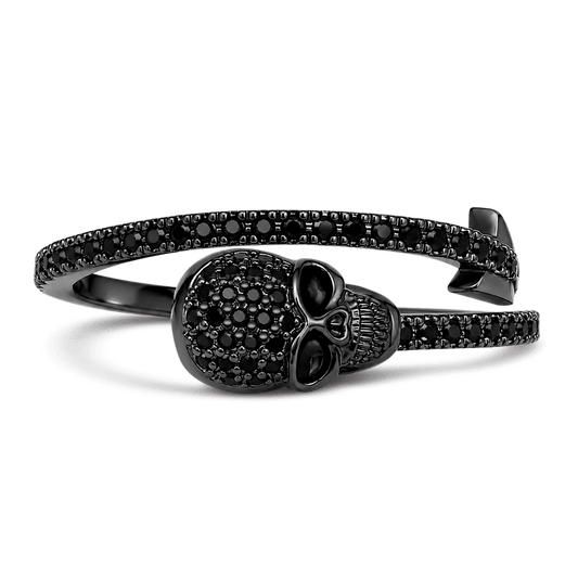 Gnoce Gothic Skull Black Arrow Ring_1