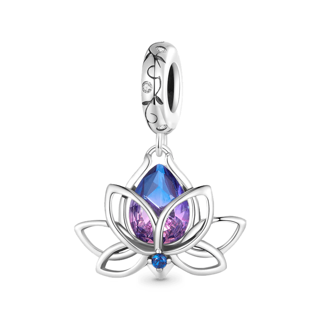 Gnoce Lotus Flower Pendant Dangle Charm_1