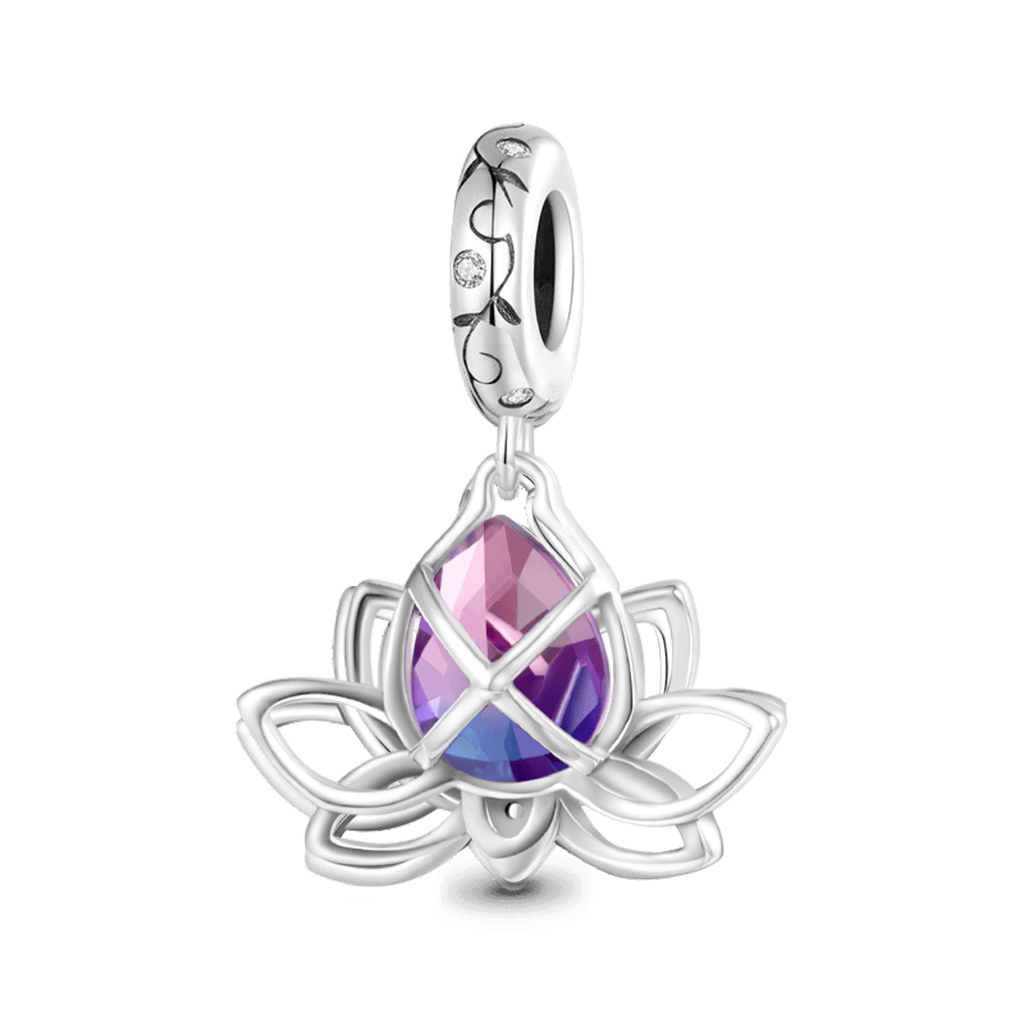 Gnoce Lotus Flower Pendant Dangle Charm_2