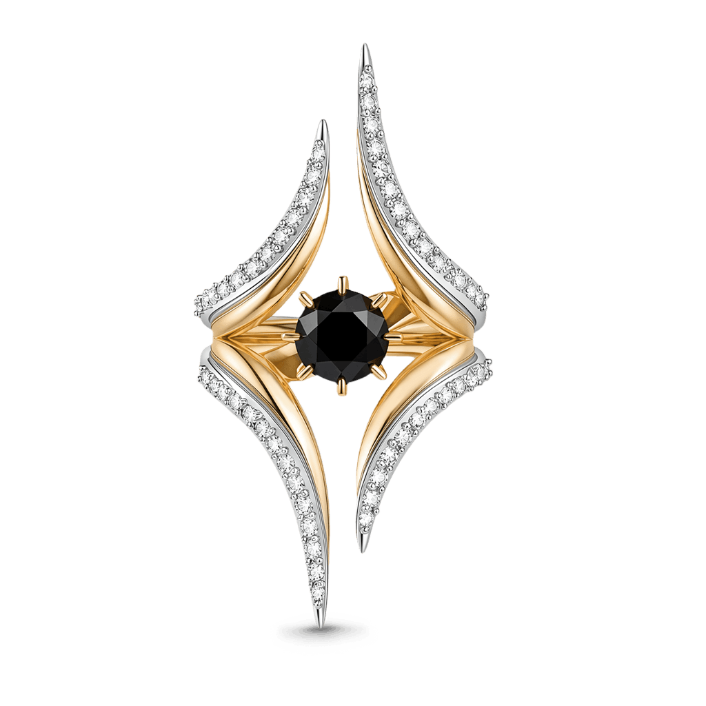 Gnoce Geometric Spire Round-Cut Ring_1
