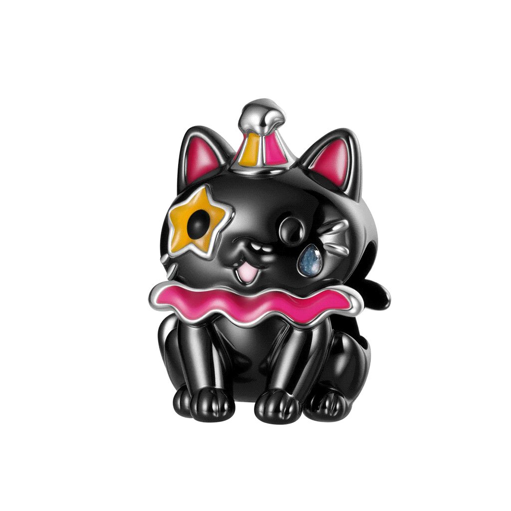 Charm Gato Negro Payaso