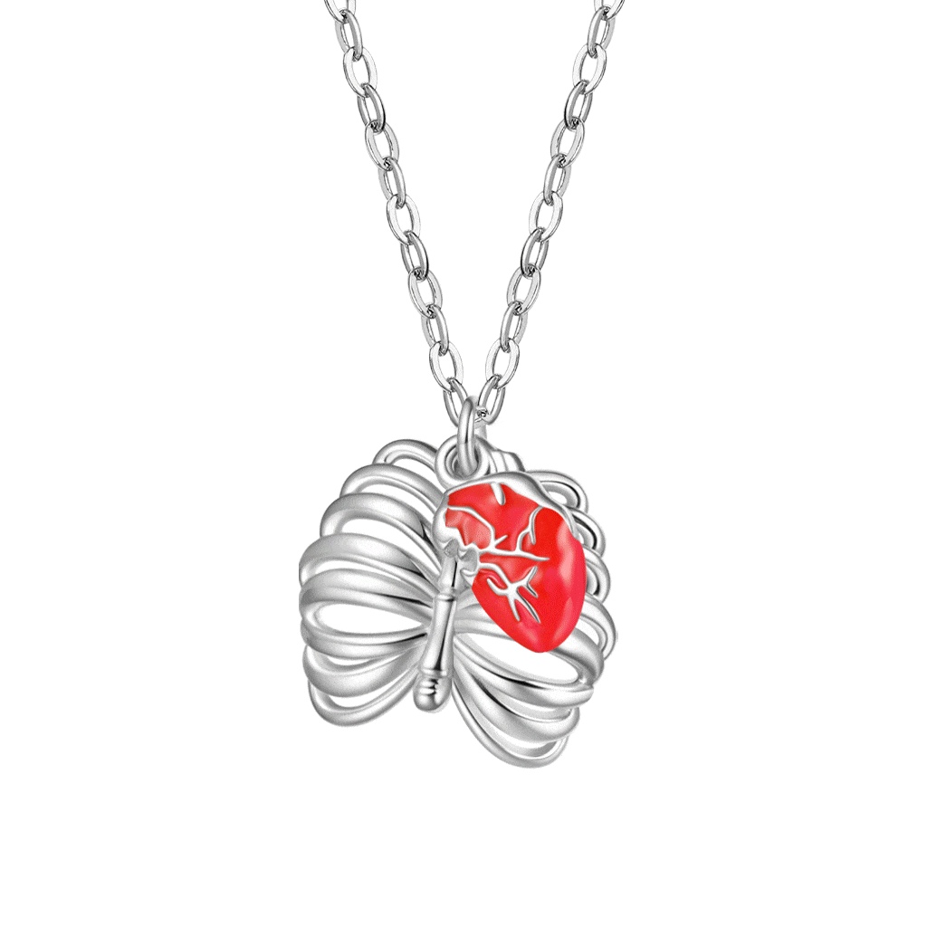 Collar de Corazón de Cráneo