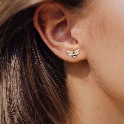 Pendientes Abeja de Perlas