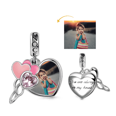 Charm Colgante Corazón Personalizado con Foto