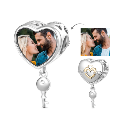 Colgante con foto de la llave del corazón