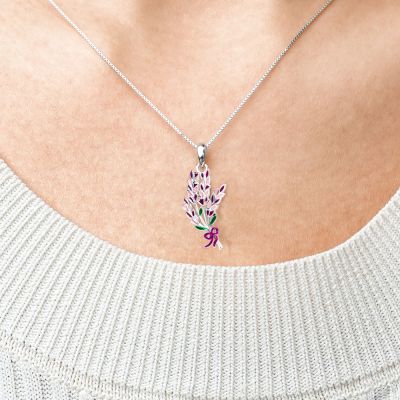 Collar Flor Lavanda